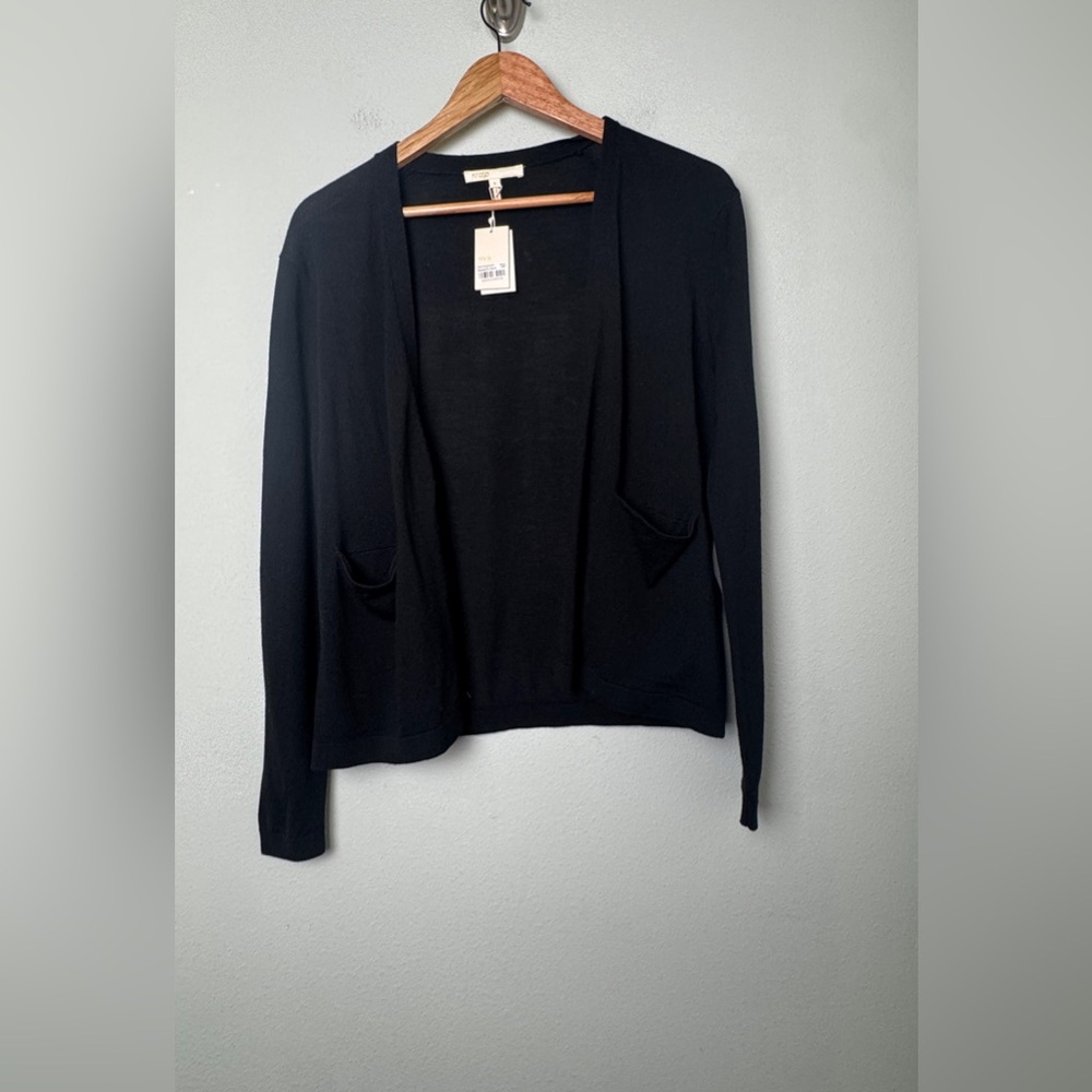 NEW Maje Wool Open Front Long Sleeve Cardigan with pockets Size 1 / Size Small